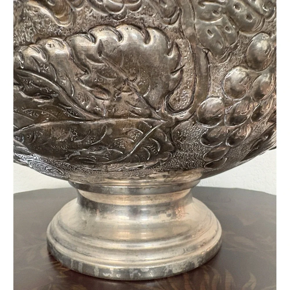 Vintage Extra Large Silver Plate Champagne Cooler Chiller Wine Ice Bucket